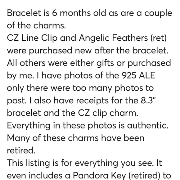 Pandora bracelet and 8 charms - Picture 11 of 15